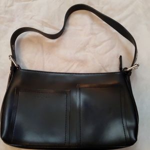 Frederic Black Leather Shoulder Bag